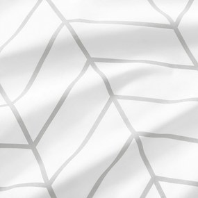 Goldea bavlnené posteľné obliečky - biely a sivý cikcak 150 x 200 a 50 x 60 cm