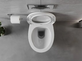 Mexen Egg, závesná WC misa Rimless s duroplastovým sedátkom s pomalým zatváraním, biela lesklá, 30245000