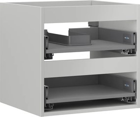 Mexen Box-A, závesná skrinka 50 cm, 2 zásuvky, matná sivá, 91AX0-0500-470-2-62