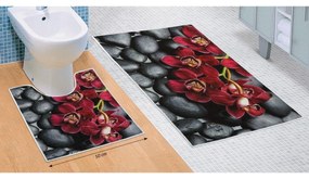 Bellatex Sada kúpeľňových predložiek Orchidea 3D, 60 x 100 cm, 50 x 60 cm