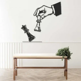 Elegantný dvojdielny obraz šachový dizajn -  ŠACHMAT | SENTOP PR0435 plywood