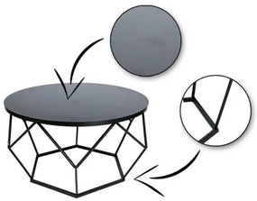 Konferenčný stolík DIAMOND 40x70 cm čierna