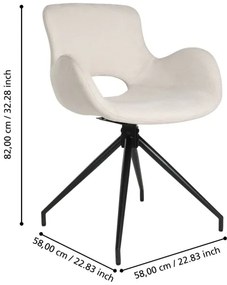 Eglo 424706 - Jedálenská stolička BULACAN 82x58 cm krémová/čierna
