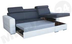 Rohová sedacia súprava Softino, Dostupné poťahy: ekokoža Soft 017 + Inari 96, Strana: pravá