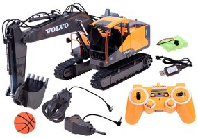 Veľký bager VOLVO 3 v 1 na diaľkové ovládanie - 3 hroty RC0495