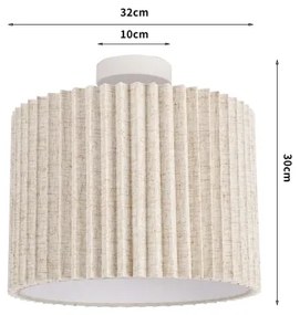 Brilagi - Prisadený luster NORDIC WAVE 1xE27/15W/230V priemer 32 cm ľan/biela