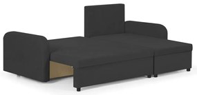 Rozkládací rohová sedací souprava TOKYO Černá