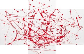 Obraz technikou Drippingu (90x60 cm)