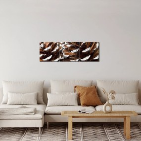 Obraz - Šišky (s hodinami) (90x30 cm)
