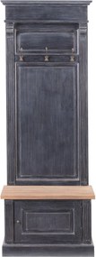 Šatník Bradford do predsiene 79 x 45 x 210 cm old black &amp; natural