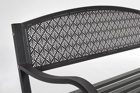 Antracitová kovová záhradná lavica Lizette – Bizzotto