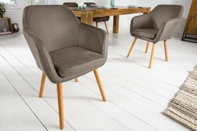 Stolička Supreme z mikrovlákna vintage taupe