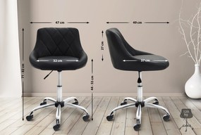 Pracovná stolička Lazio koženka - čierna