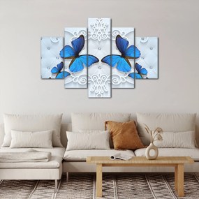 Obraz - Modré motýle (150x105 cm)