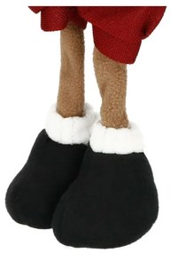 SPRINGOS Vianočný sob 45 cm, červeno-hnedý