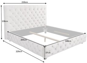 Posteľ Paris 180x200cm champagne velvet