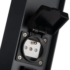 Kanlux 38763-Vonkajšia lampa s 2 zásuvkami DASTEN 1xG9/11W/230V 30 cm IP44 čierna