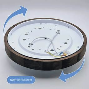 Brilagi - LED Stropné svietidlo CARVALHO SLIM 2xE27/60W/230V dub orech pr. 37 cm