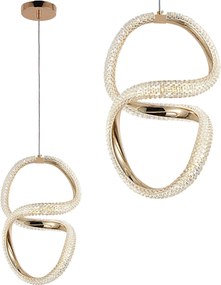 Toolight Toolight, LED závesné svietidlo 24W, 4000K, G077-3CPR, zlatá, OSW-08667