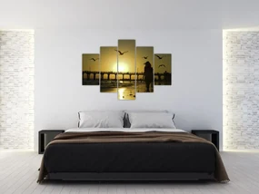 Obraz - Prechádzka po pláži (150x105 cm)