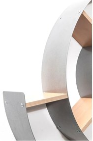 Sivá nástenná knižnica Kare Design Snail
