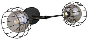 Nástenné svietidlo SOLO BLACK 2xE27/60W/230V čierna/zlatá