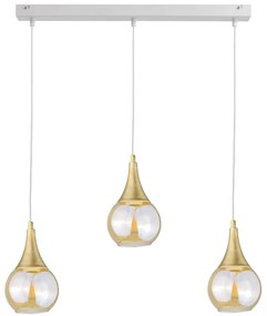 Luster na lanku LACRIMA WHITE 3xE27/60W/230V