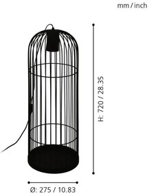Eglo 43389 - LED Stojacia lampa LATCHELY 1xGU10/4,6W/230V