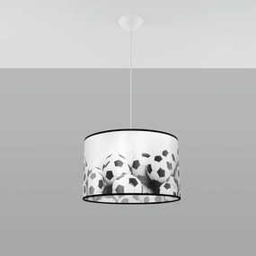 Detské závesné svietidlo Ball B, 1x plastové tienidlo so vzorom, (fi 40cm)