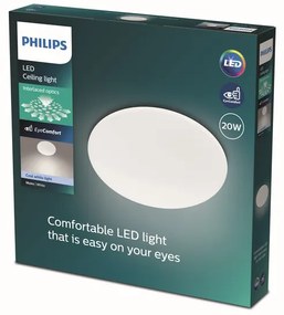 Philips 8719514334991 Stropné svietidlo Moire LED 20W, 2300lm, 4000K, IP20, biela