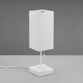 Stolová lampa Ole s pripojením USB, biela/biela