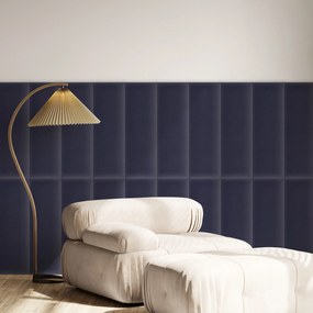 Zamatový čalúnený panel - Obdĺžnik - 90x30cm Farba: Tmavá šedofialová