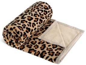 Bellatex Deka Korall micro jednolôžko Leopard, 150 x 200 cm