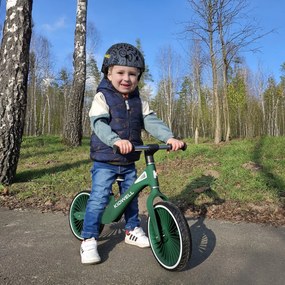 Kidwell NIX balančný bicykel tmavozelený – ľahký nylonový rám 3,05 kg, PU kolesá, EN71