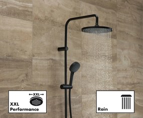 Hansgrohe Vernis Blend, Showerpipe 240 1jet s termostatom, čierna matná, HAN-26426670