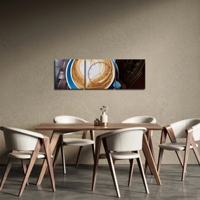 Obraz - Latte Art (s hodinami) (90x30 cm)