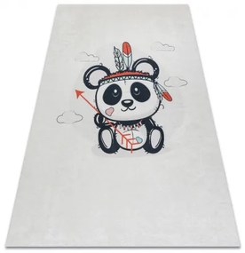BAMBINO 1129 umývací koberec panda pre deti protišmykový - krém Veľkosť: 140x190 cm