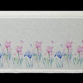 KRÁTKA ZÁCLONA NA PÁSKE DOLOREZ 150X60 CM KVETY