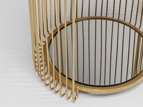 Wire Double set príručných stolíkov mosadzný