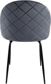 Grafitová zamatová stolička FARGO