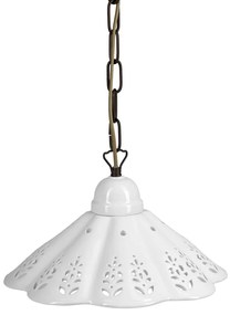 Sapho Sapho, LAMPEDUSA závesné svietidlo E27, 60W, 230V, IP21, keramické tienidlo 30cm, mosadzná reťaz, MC111C