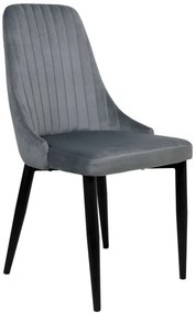 Jedálenská stolička LORIENT zamatová, grafitová