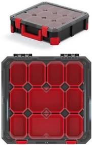 Organizér TITANIO 39 x 39 x 11 cm černo-červený
