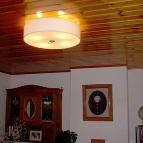 Rustikálne stropné svietidlo biele 50 cm - Drum