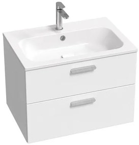 Kúpeľňová skrinka pod umývadlo Ravak Chrome II 70x50x49 cm biely lesk X000001773, 1 ks