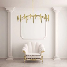 Toolight Toolight, stropná lampa 15xG9 APP1197-15CP, zlatá, OSW-01406