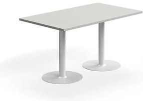 Stôl VERTICUS, 1400x800x720 mm, svetlošedá/biela