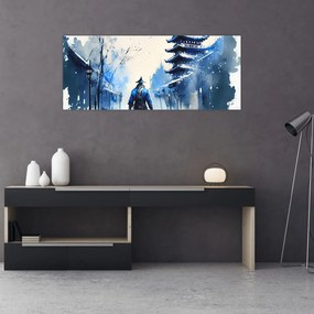 Obraz - Samuraj, aquarel (120x50 cm)