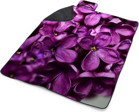 Sablio Plážová deka Fialové kvety: 200x140 cm