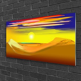Skleneny obraz Púšť sĺnk umenie 100x50 cm